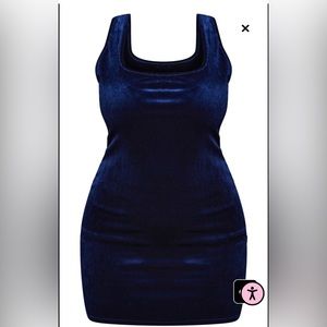 Beautiful short blue velvet dress